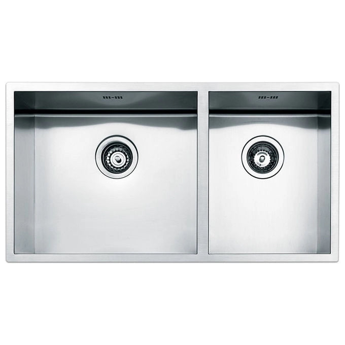 Apell Lavello da Incasso Rettangolare Acciaio Inox FEQ4530USC 800x418 mm 2 Vasche