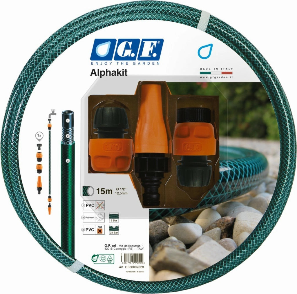 Kit Riparazione Tubo Giardino Alpha Lancia Presa Raccordi 1/2 Gf - G.F.