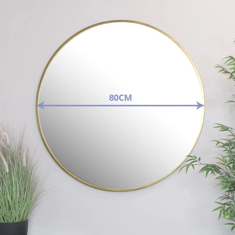 Valora MIRROR 80CM Specchio da parete con cornice dorata per soggiorno