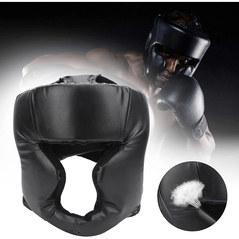 Trade Shop - Copricapo Addensato Da Boxe Durevole Pratico Per Allenamento Protezione Testa -