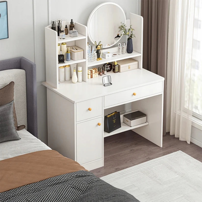 Tavolo da trucco, bianco 80x34x125 cm
