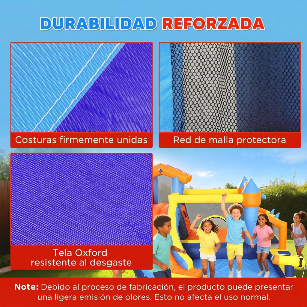 Castello gonfiabile 8 in 1 con scivolo trampolino ¨C Minimal ¨C 550W