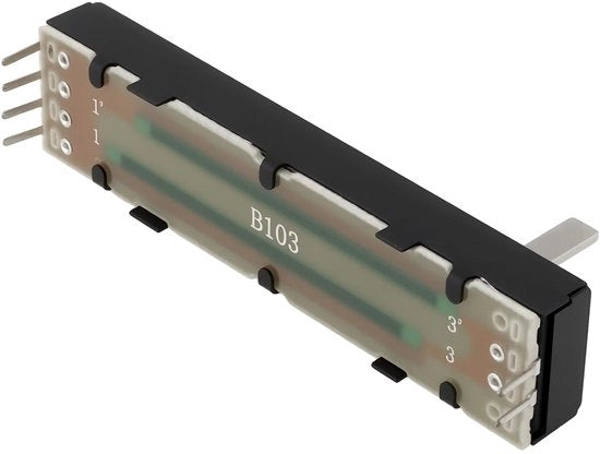Mixer Fader B10KX2 - Doppio Regolatore a Slitta - Compatibile con Numark CROSSFADER - Apparecchiature Audio - Resistente ai Sforzi - 72 x 16,5 mm