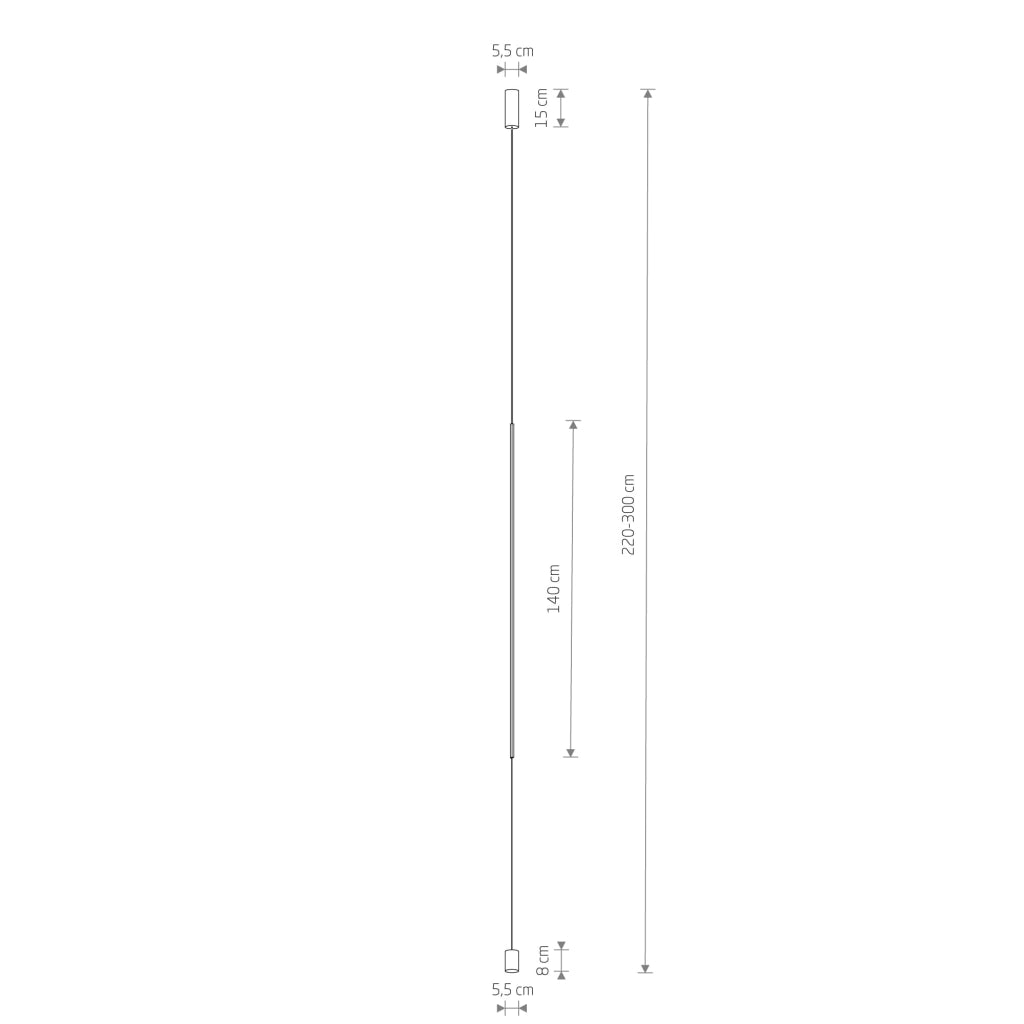 Lampada a sospensione Nowodvorski VERTIC LED 19W nera