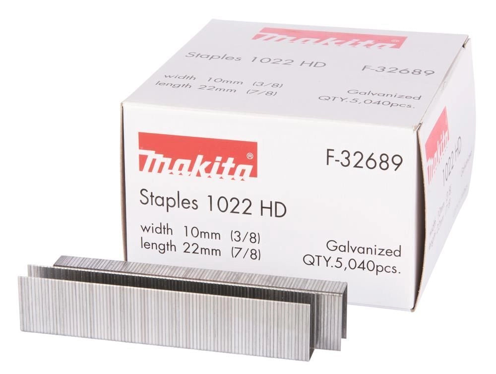 Makita F-32689 Graffette Zincate 10x22 mm per BST220 BST221 DST221 5040 Pezzi colore Argento