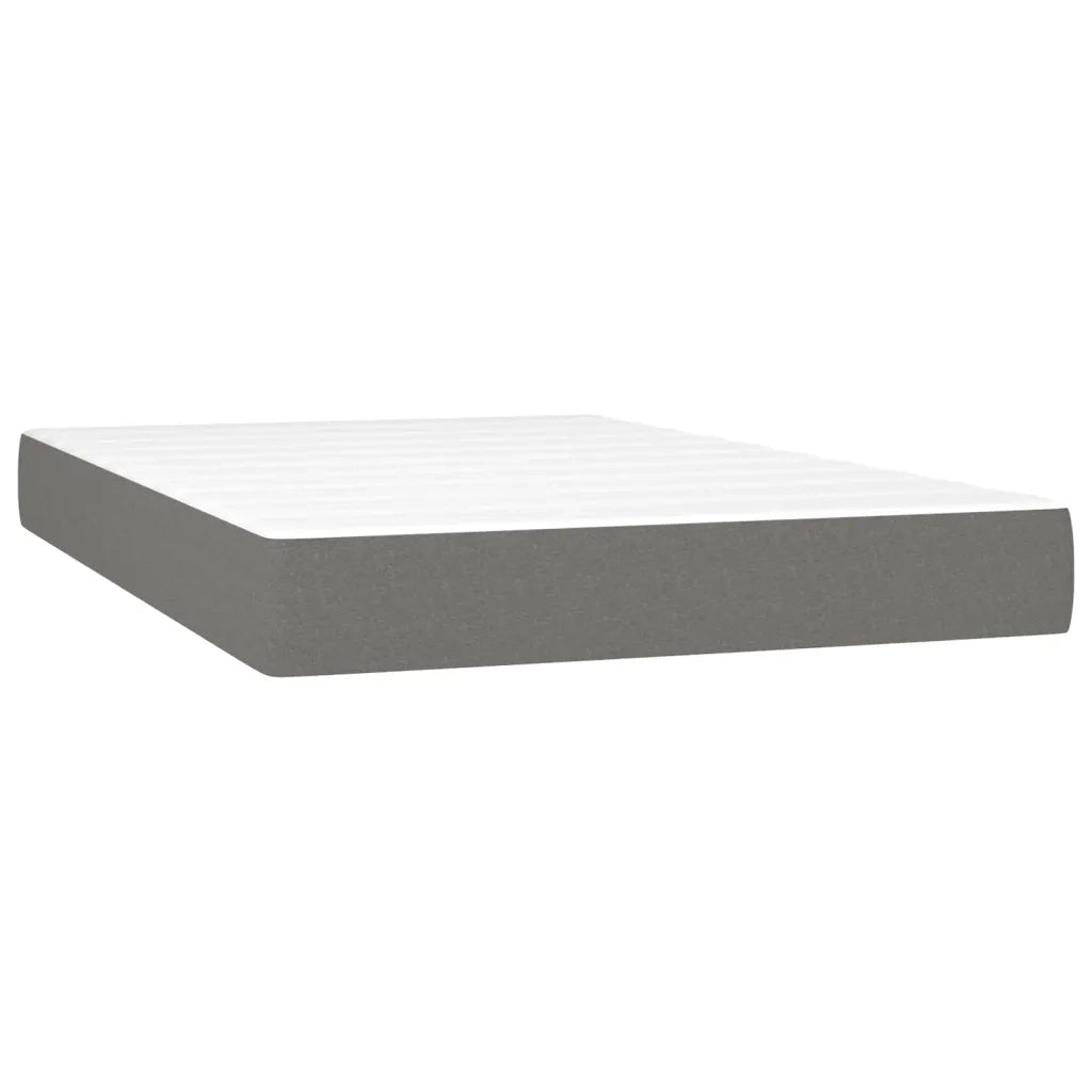 Giroletto a Molle con Materasso Grigio Scuro 120x200 cm Tessuto 3137302