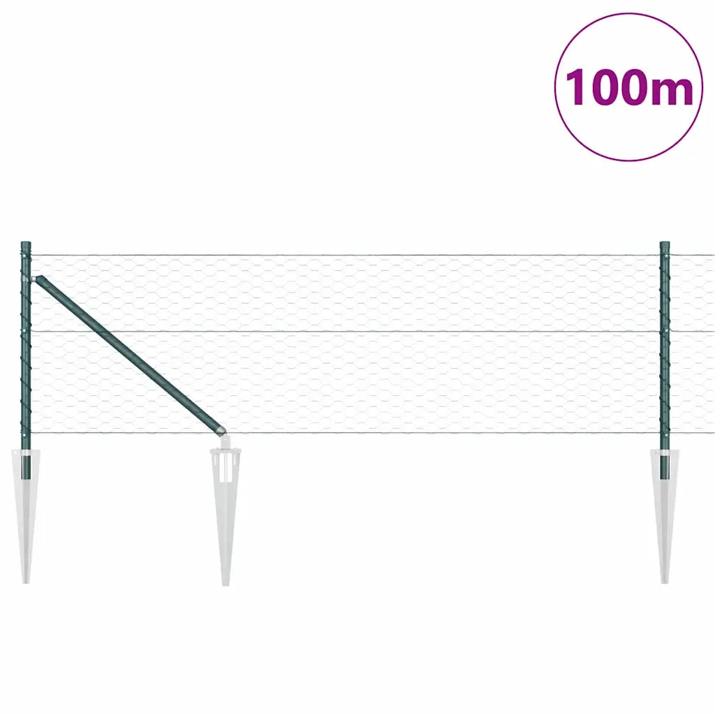 Palo della recinzione Verde 100 x 0,6 m (rete 36 mm)