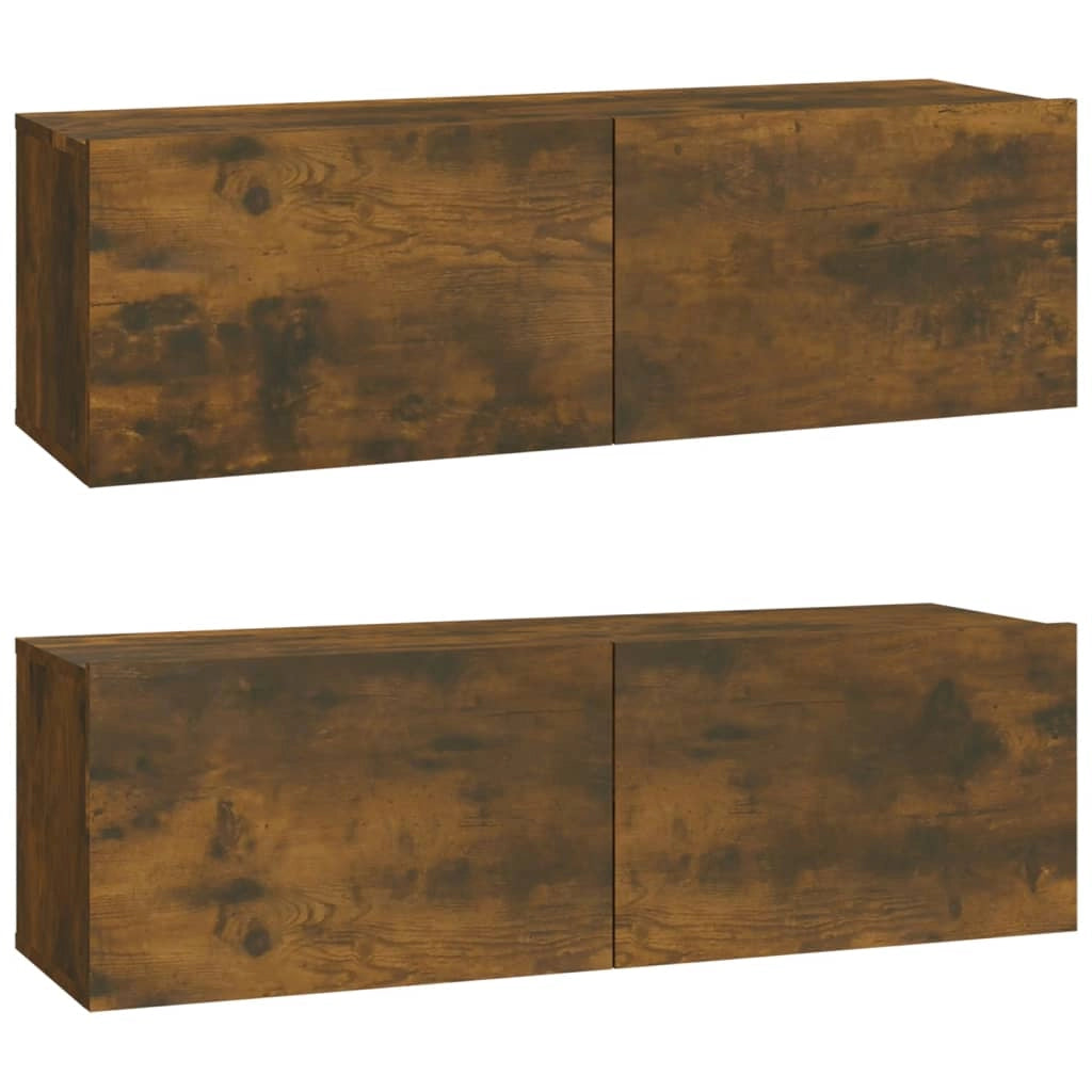 Set di mobili da 6 pezzi tra cui armadio credenza mobile TV soggiorno/camera da letto salotto rovere affumicato legno ingegnerizzato marrone 02_0025106