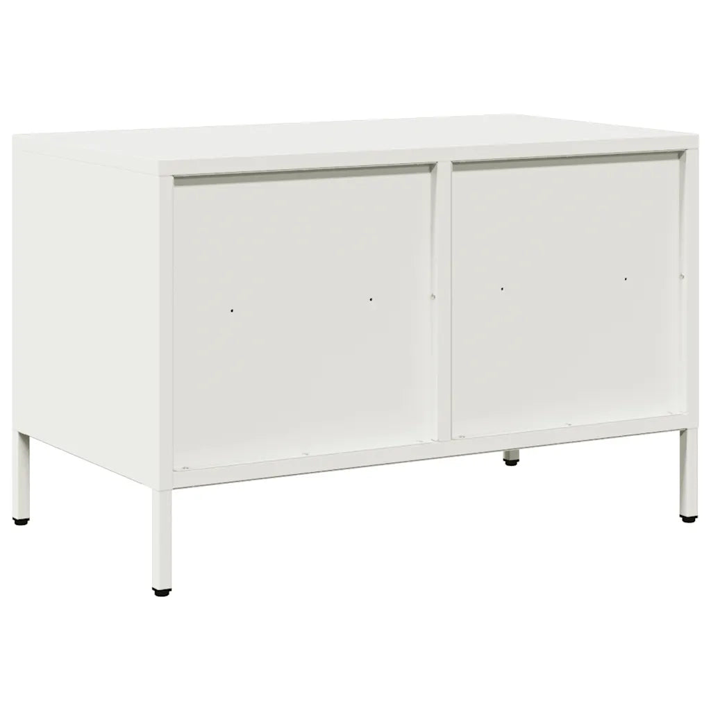 Mobile TV | Armadietto TV | Mobile Porta TV Bianco 68x39x43,5 cm in Acciaio Laminato a Freddo