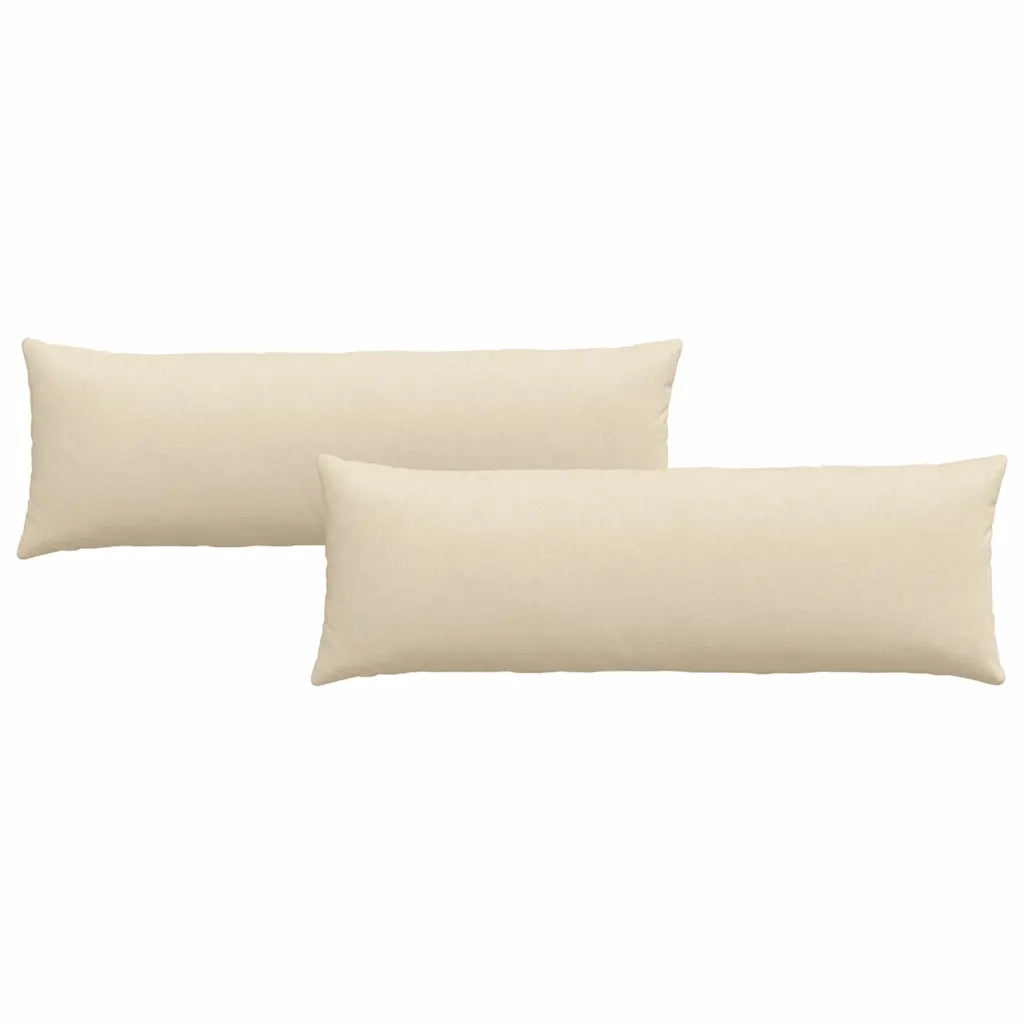 Cuscini da Divano 2 pcs Crema 120 x 40 cm Tessuto 42013789