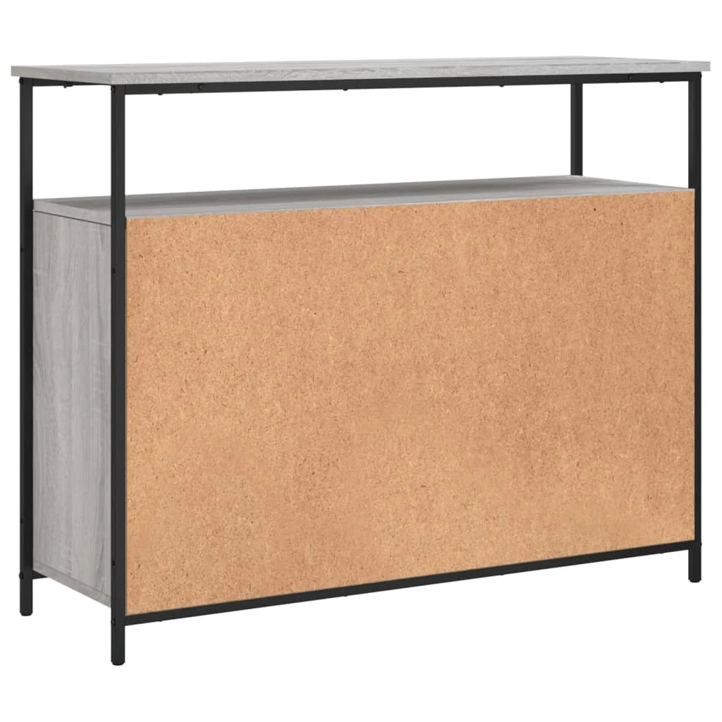 Buffet credenza cassettiera armadio mobile contenitore organizer cucina soggiorno rovere Sonoma 100 x 35 x 80 cm legno ingegnerizzato grigio 02_0036251