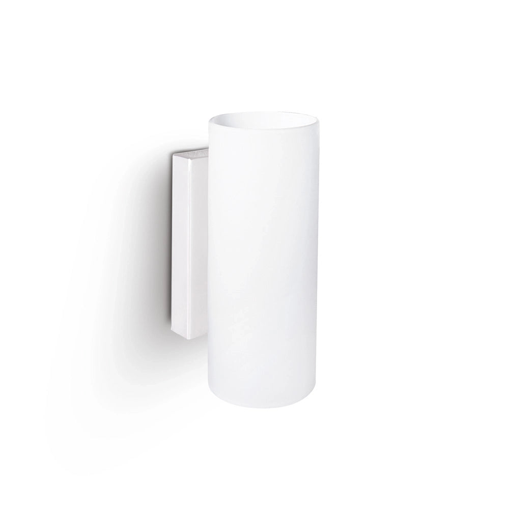 Applique Moderna Round Paul Metallo Bianco 2 Luci 3W 3000K Luce Calda
