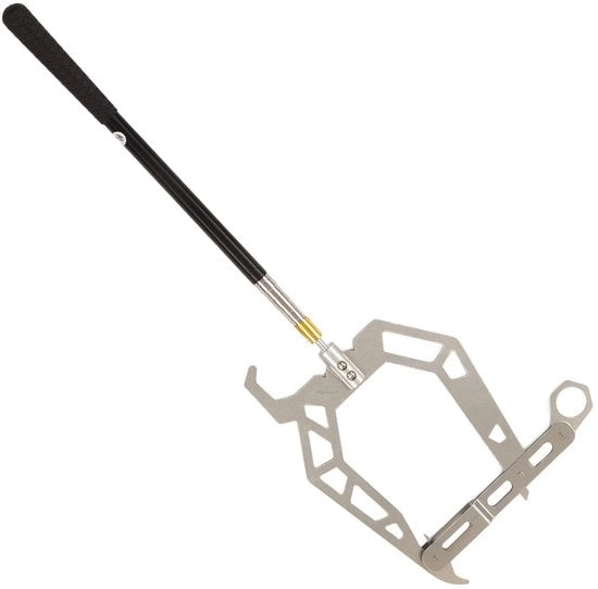 Attrezzo di aggancio per doccia - Guida di cavo in acciaio inossidabile - Asta telescopica - Attacco - Rendimenti efficaci per la gestione delle funi - Materiale duraturo - Trattore di fune