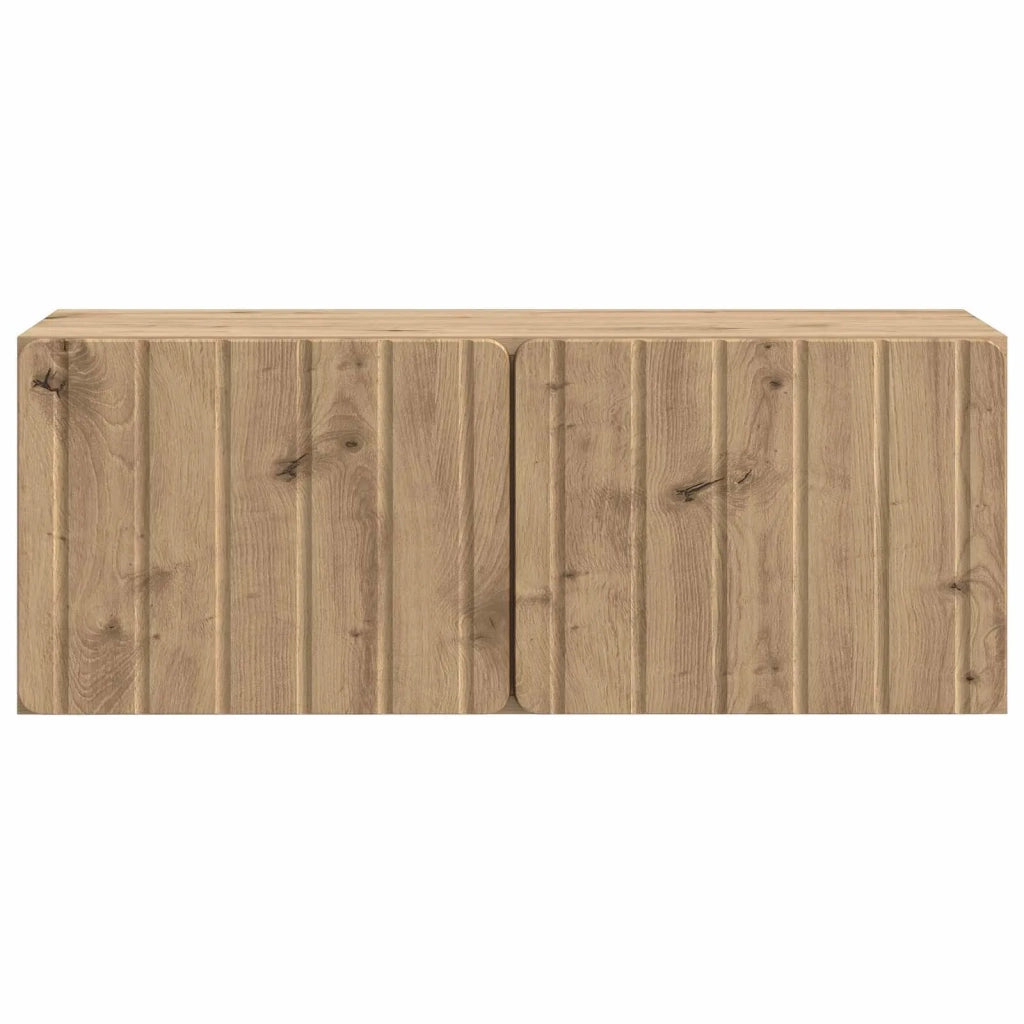 Mobile Porta TV da Muro-Credenza per TV sospesa Rovere Artigianale 78,5 x 31 x 30 cm 354767