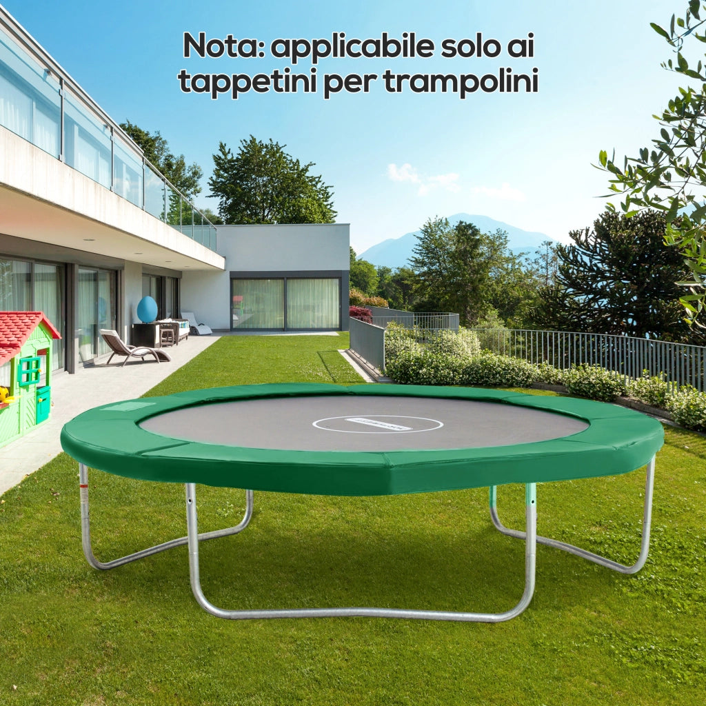 Copertura Tappeto Elastico ?305x1.5 cm Pieghevole e Portatile, in Plastica PE e Schiuma EPE Verde