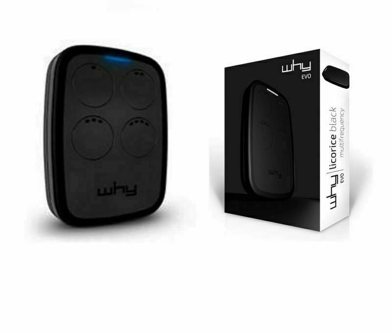 NERO RADIOCOMANDO UNIVERSALE 4 IN 1 A CODICE FISSO ROLLING CODE PER AUTOMAZIONE