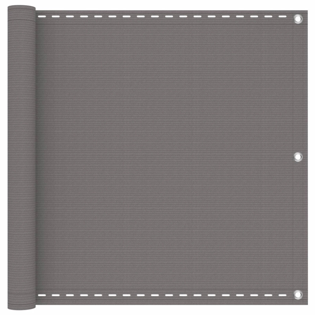 Schermo da balcone-Pannello per balcone Grigio Chiaro 90 x 600 cm HDPE e alluminio