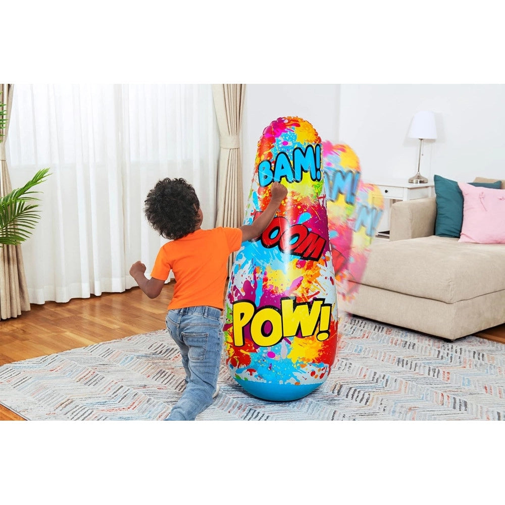 Trade Shop - Pungiball Sempreimpiedi Sacco Boxe Comic Blast Design Fumetti 48x46x119cm Bambini 52630 -
