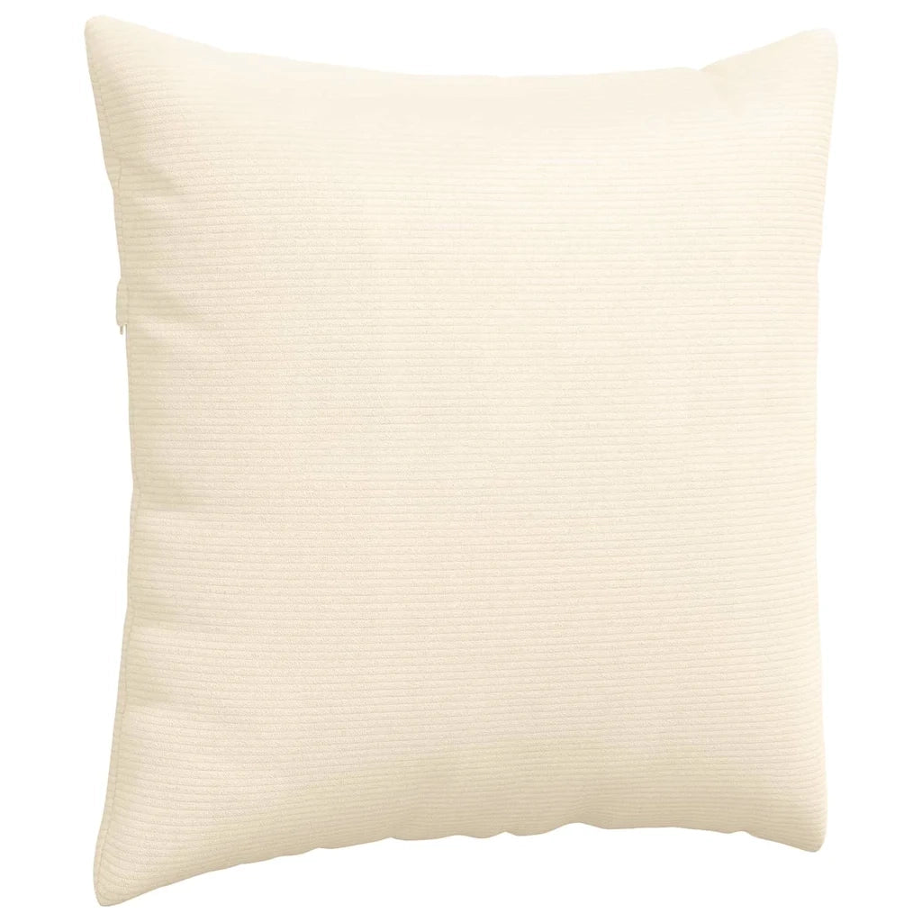 Cuscini da Divano 2 pcs Crema 80 x 80 cm Tessuto in Cords 42014077