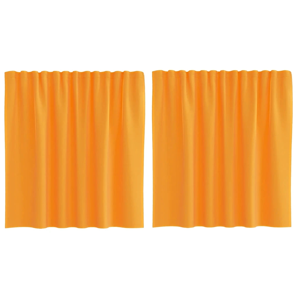 Tende in Voile con Tasche per Aste 2 pz Arancio