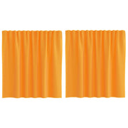 Tende in Voile con Tasche per Aste 2 pz Arancio