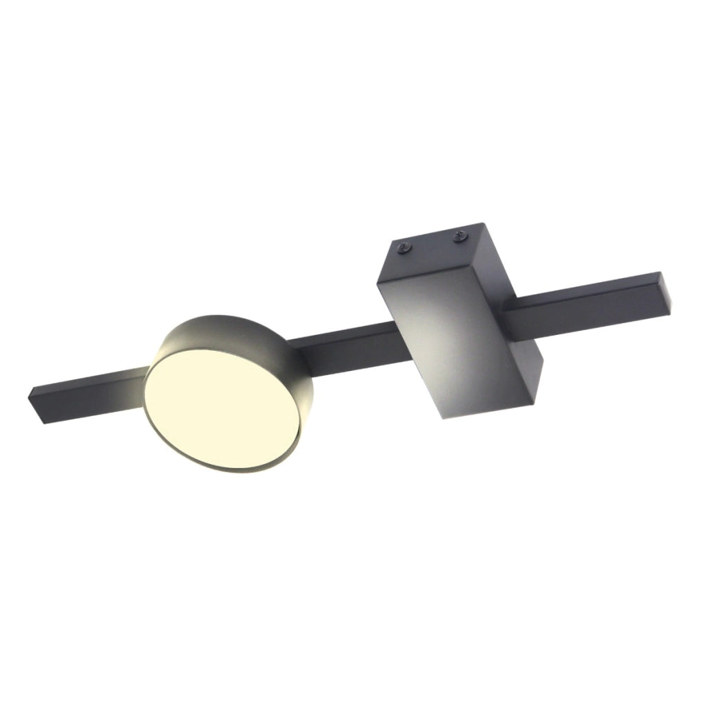 Faretto soffitto nero rotondo barra GX53 10W Polux