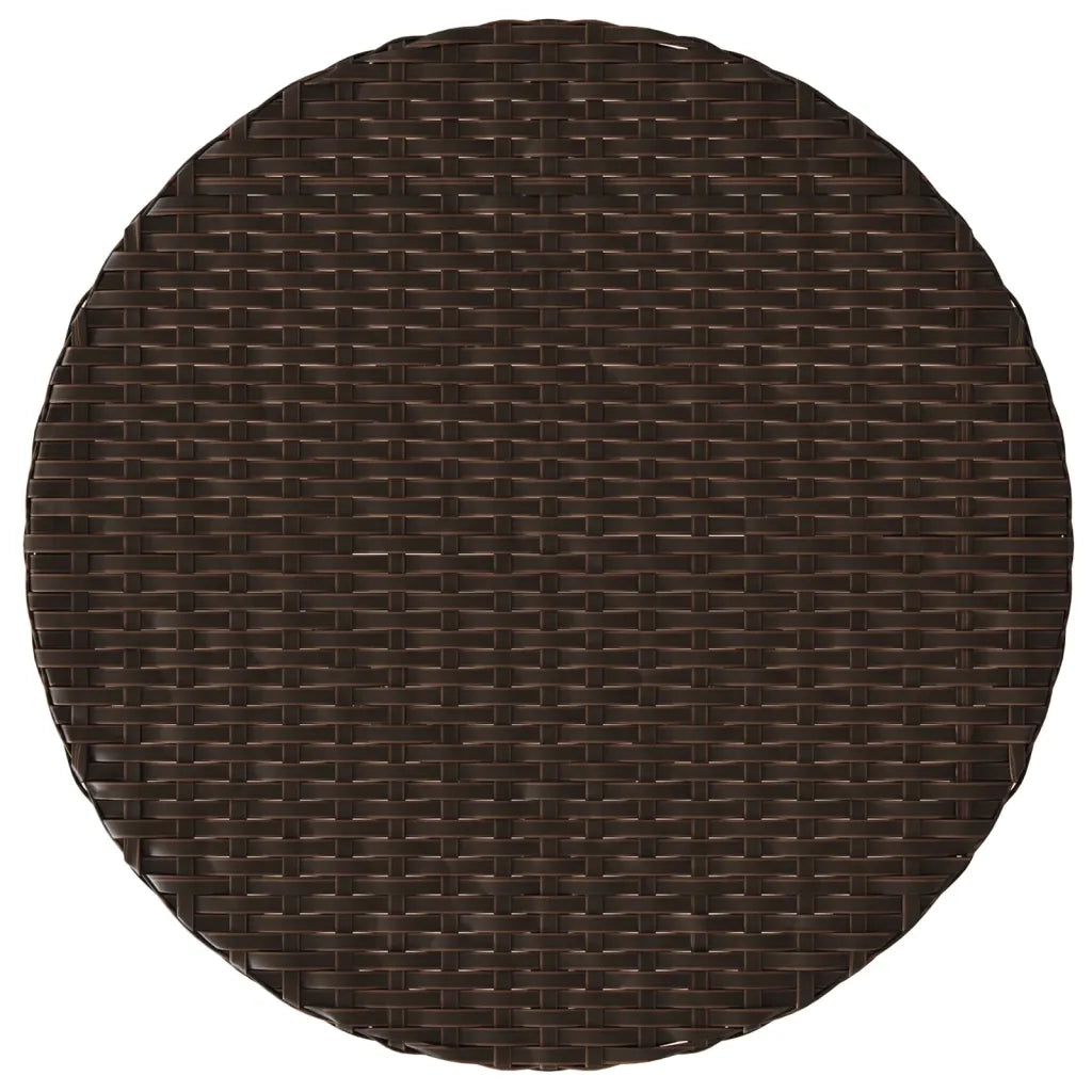 Set Bistrò 3 pz con Cuscini Marrone in Polyrattan 365178