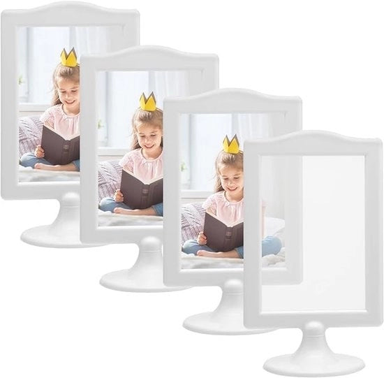 Supporto Fotografico Bifacciale 10x15 cm - Set di Supporti Fotografici per Tavolo - Supporto Fotografico in Piedi - Porta Carte - Decorazione - Per Feste di Compleanno/Eventi - Supporto per Foto