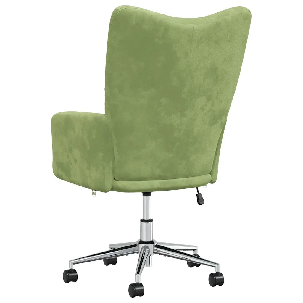 Sedia Relax Verde Chiaro in Velluto 328164