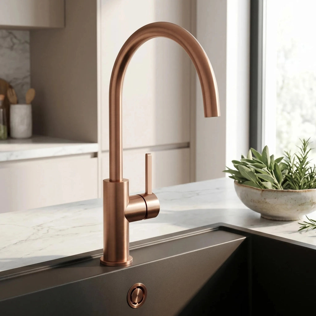 Rubinetto Da Cucina Rea Rivo Brush Copper