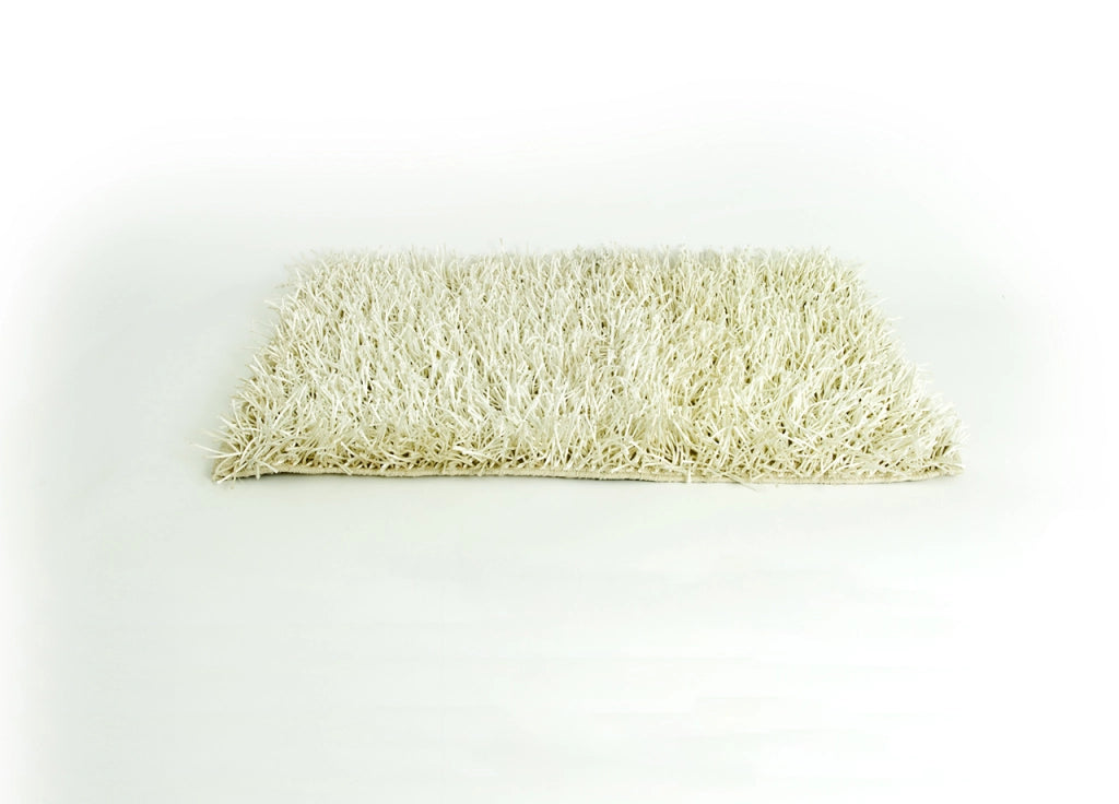 Tappeto Da Cucina E Da Salotto Modello Shaggy - 140x200cm - Bianco