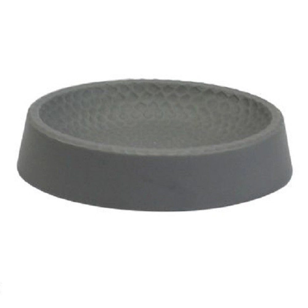 Trade Shop - Piattino Per Sapone Decorato Grigio Portasaponetta Moderno Accessori Bagno 79800 -
