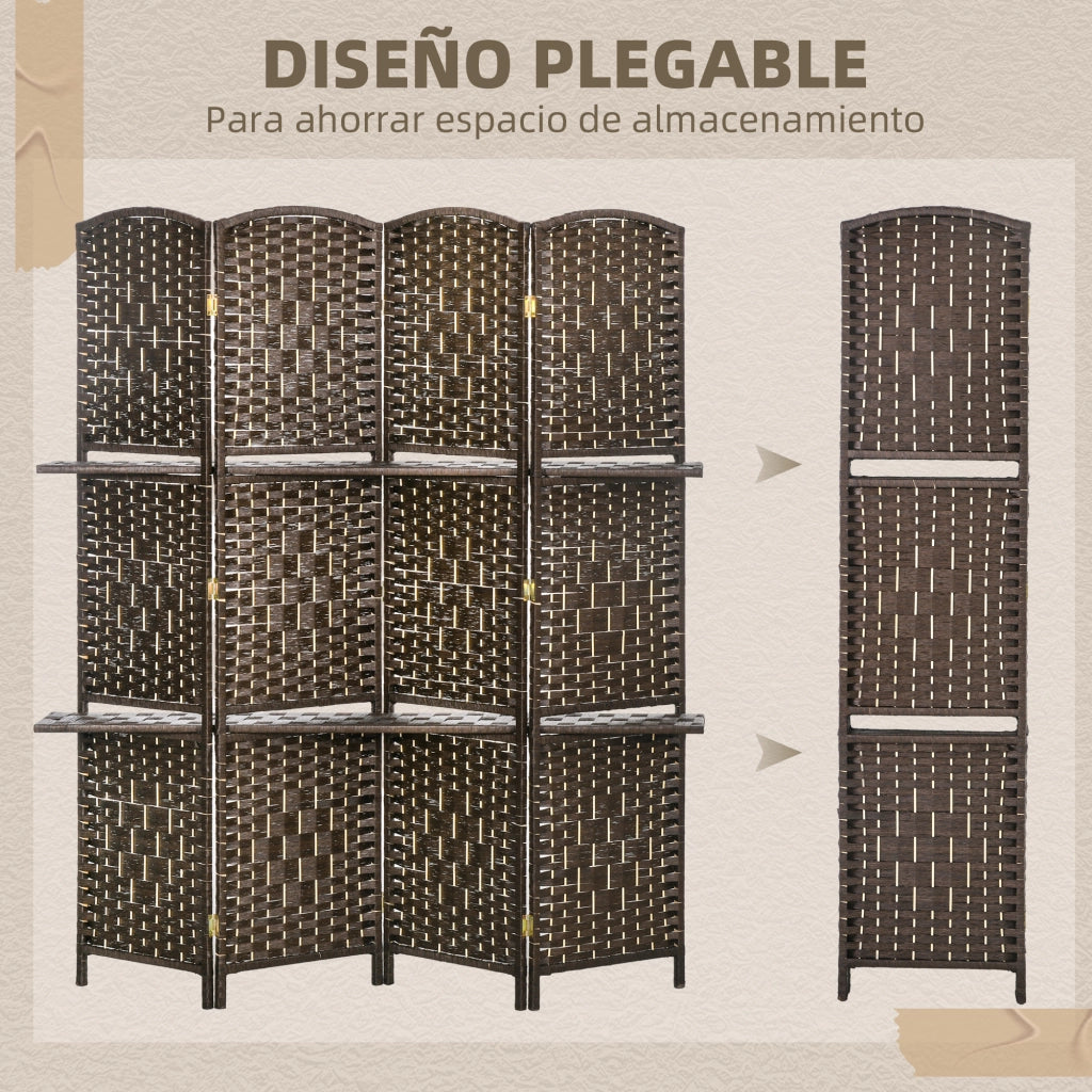 Libreria Divisorio con Ripiani ¨C Minimal ¨C Marrone 160x170 cm
