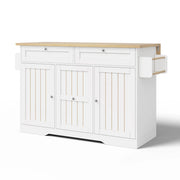 Carrello da cucina con piano ribaltabile; 2 cassetti verticali; 2 cassetti grandi e ruote; per cucina