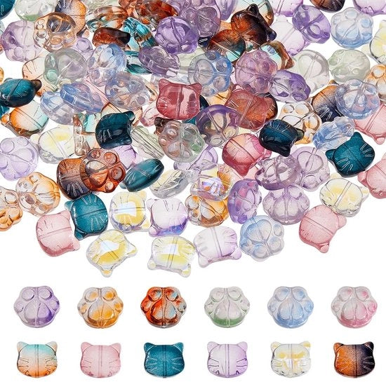120 pezzi di perle di vetro per fare gioielli