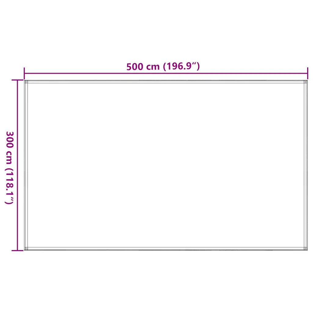 Tappeto da Tenda 300x500 cm Nero 310789