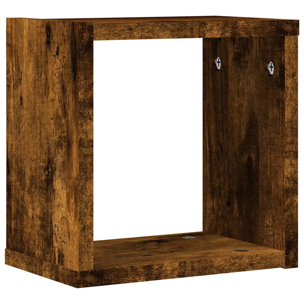 Scaffali da parete A parete 4 pz Rovere fumé 26 x 15 x 26 cm 815889