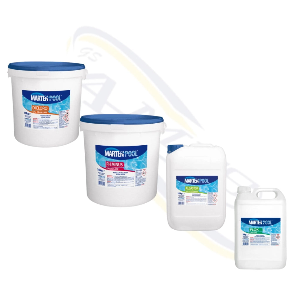 KIT PRODOTTI PER LA MANUTENZIONE DELLA PISCINA Formato: EXTRA