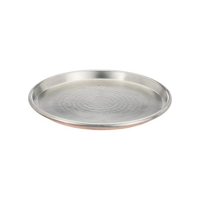 Vigor CM45 Vigor Heavy Teglia da Forno Tonda Rame Stagnato Pesante Bordo 3 cm Diametro 45 cm