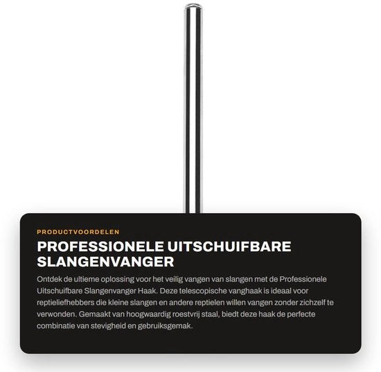 Slangenvanger Professionale Uitschuifbare Haak in Acciaio Inossidabile - Vanghaak Adattabile - Leggero e Portatile - Adatto per Piccoli Slangi - Reptielenhaak con Estensione