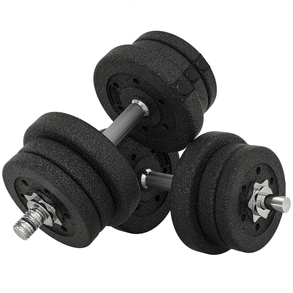 Set di manubri regolabili 25 kg ¨C zephmum ¨C nero acciaio polyuretano