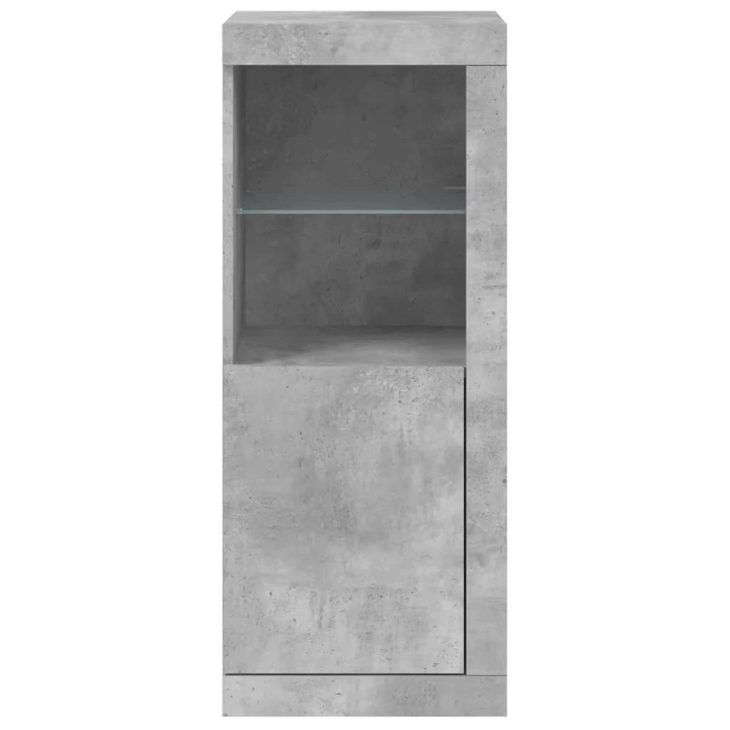 Buffet credenza cassettiera armadio mobile contenitore organizer per cucina soggiorno salotto con luci LED 41 x 37 x 100 cm grigio 02_0029998