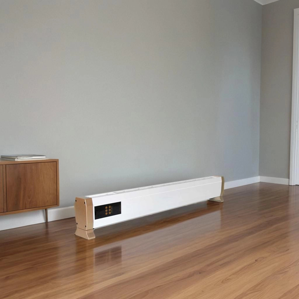 Termoconvettore Elettrico 1800w Ultra Sottile Con Telecomando Mpc Alacant 1800w Installazione a Pavimento Struttura In Metallo Bianco Riscaldamento Silenzioso a Convezione Naturale