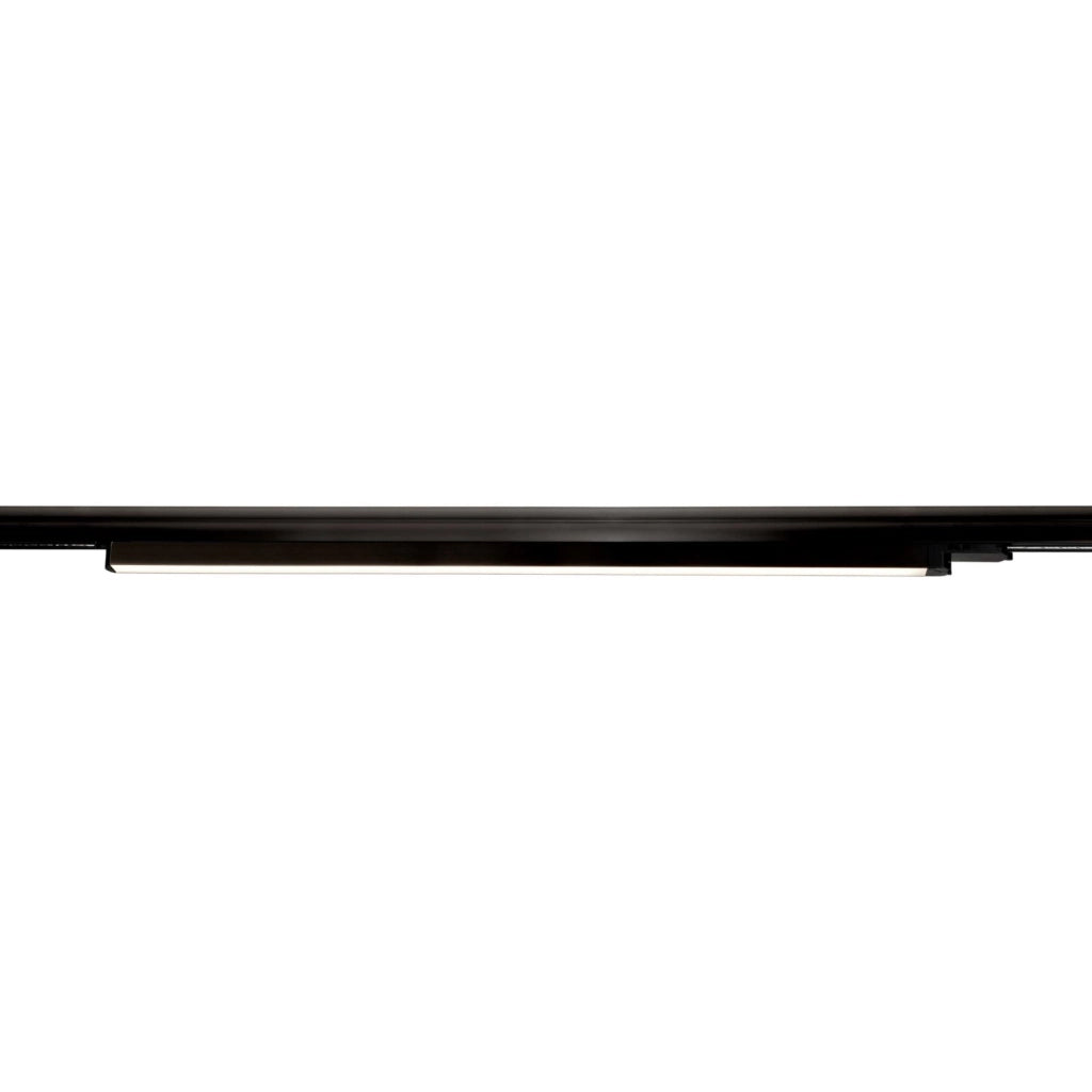 Barra LED faretto track binario trifase 28W alluminio nero bianco luce lineare negozio ufficio abitazione moderna 100cm NERO 3000K