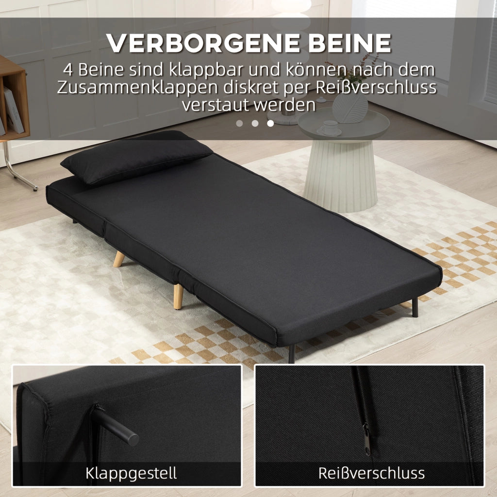 Poltrona letto ¨C zephmum ¨C Nero 94x78x80 cm