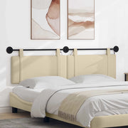 Testiera sospesa Con luce LED Crema Tessuto 3424004