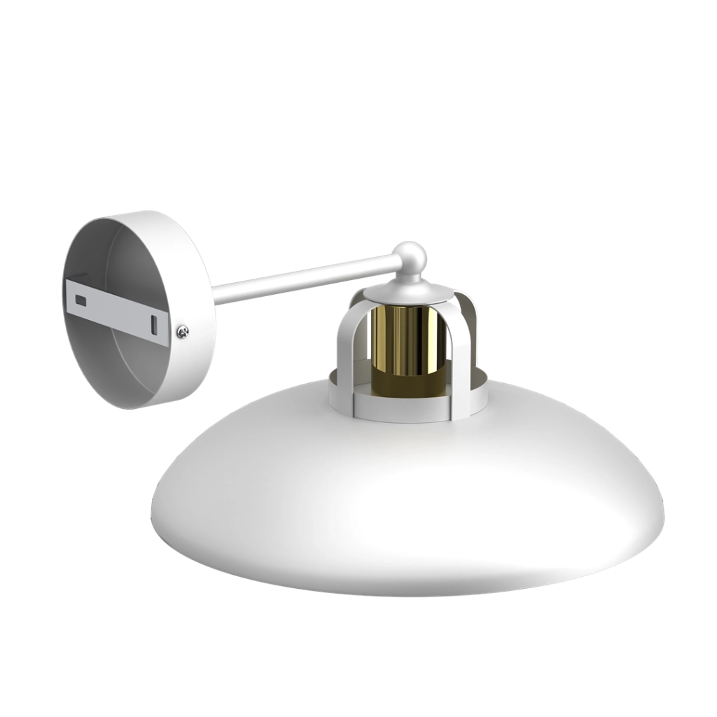 Applique da parete FELIX bianco-oro E27 60W Milagro MLP7702