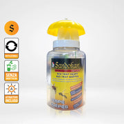 Sandokan, Bio Trap Trappola per Vespe e Calabroni Ecologica, Kit Completo 30g (3 Ricariche di Attrattivo Naturale da 10g), Trappole per Vespe da Giardino Riutilizzabili, Made in Italy