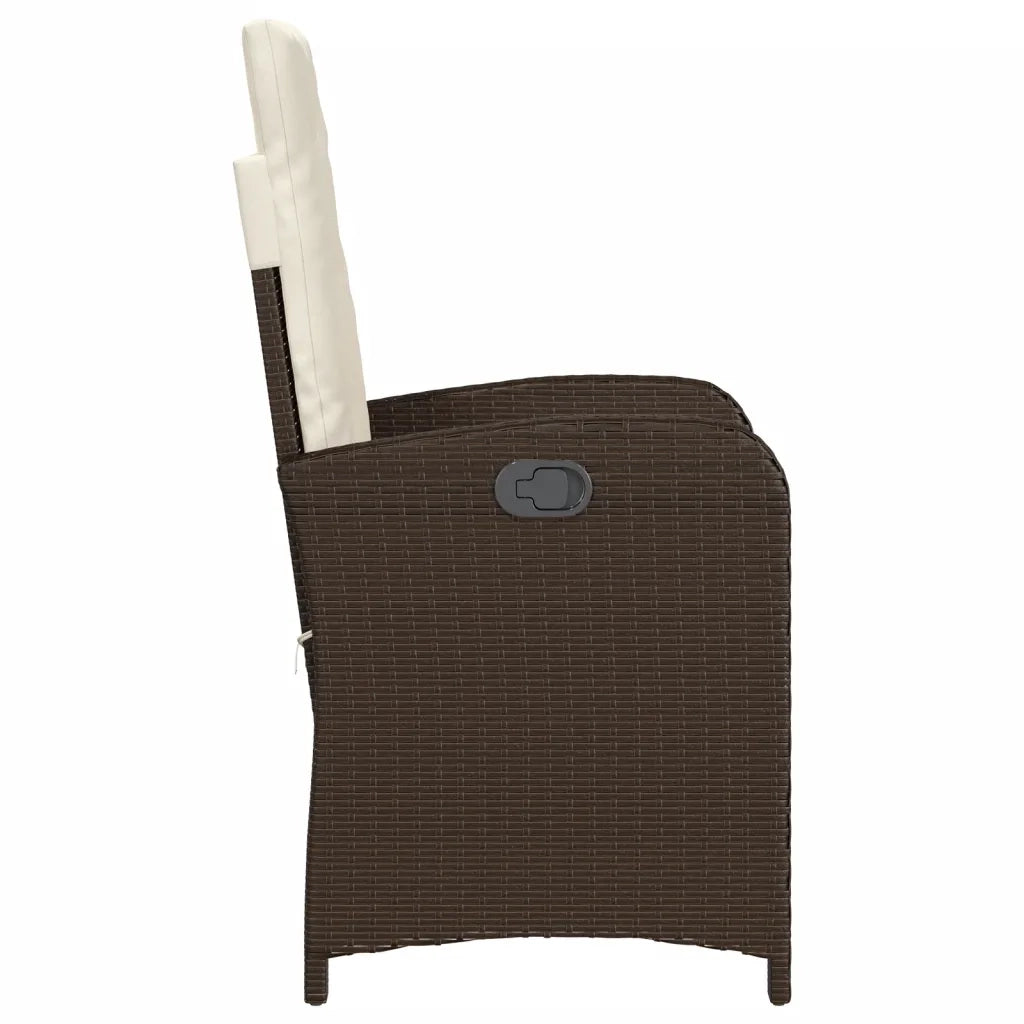 Set Bistrò 3 pz con Cuscini Marrone in Polyrattan 365178
