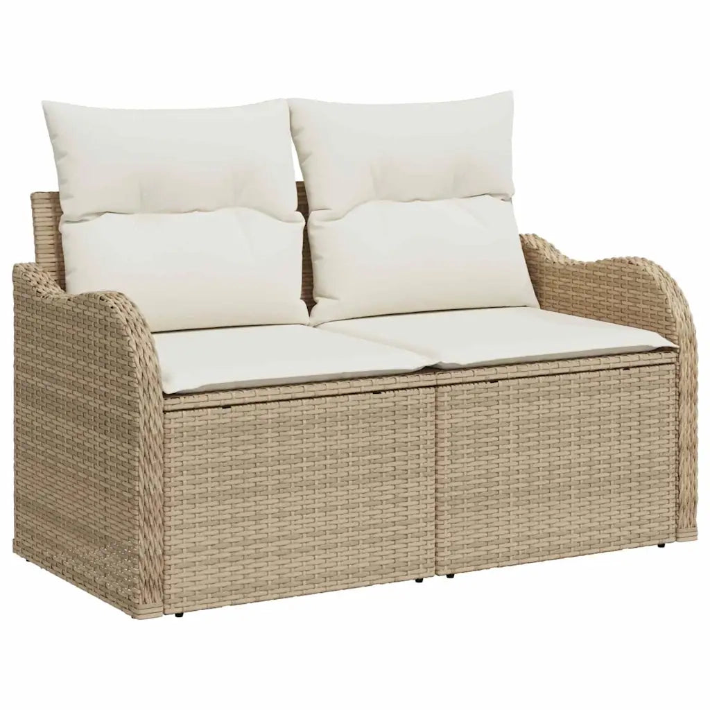 Set di divani con cuscino 6 pcs Beige e Crema polyrattan 3359020